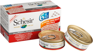 Schesir Chicken & Duck Wet Cat Food Can