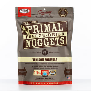 Primal Croquettes Lyophilisées au Venaison Formule Nourriture pour chiens
