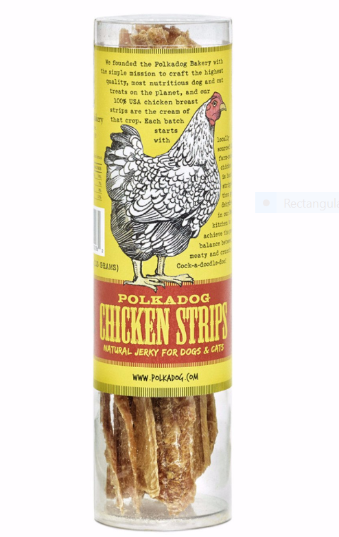 Polkadog Dehydrated Chicken Strip Jerky Grain-Free Dog Treats