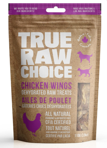 True Raw Choice Dehydrated Chicken Wings Dog Treats, 110-gram