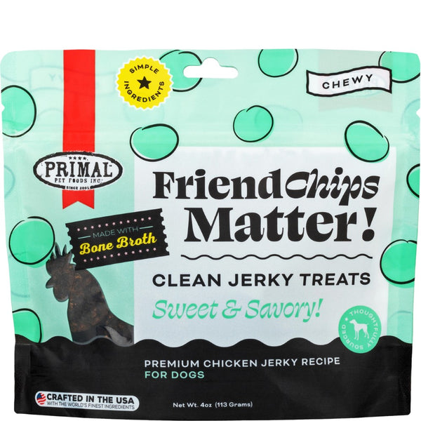 Primal FriendChips Matter Friandises pour chiens au poulet et bouillon.