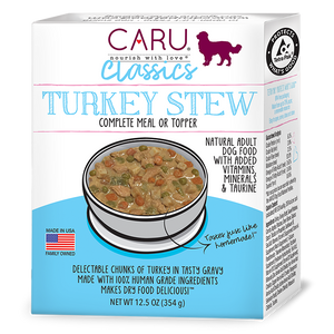 Caru Classics Dinde Ragoût nourriture humide pour chiens sans grain