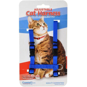 Coastal Figure H Adjustable Nylon Cat Harness, Blue, 18-in
