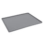Messy Mutts Tapis En Silicone, Avec Rebords Élevés, Gris, 16-in x 12-in