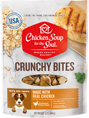 Chicken Soup for the Soul Crunchy Bites Chicken Dog Treats, 12-oz