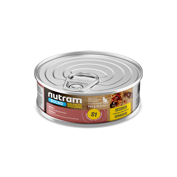 Nutram Sound S1 Well Balanced Chicken & Salmon Kitten Wet Cat Food