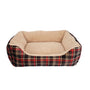 Dogit DreamWell Dog Cuddle Bed, Rectangular, Red Tartan
