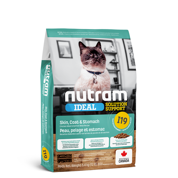 Nutram Ideal I19 Solution Support Skin, Coat & Stomach Cat Food