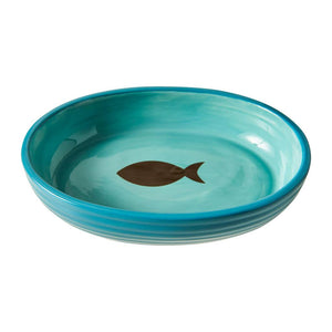 Ethical Pet Elegance Oval Cat Dish, Aqua