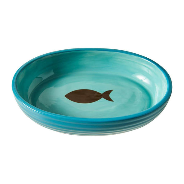 Ethical Pet Elegance Oval Cat Dish, Aqua