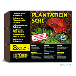 Exo Terra Plantation Soil Brick Tropical Terrarium Reptile Substrate