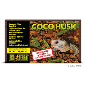 Exo Terra Coco Husk Brick Tropical Terrarium Reptile Substrate, 8-qt, 1 count