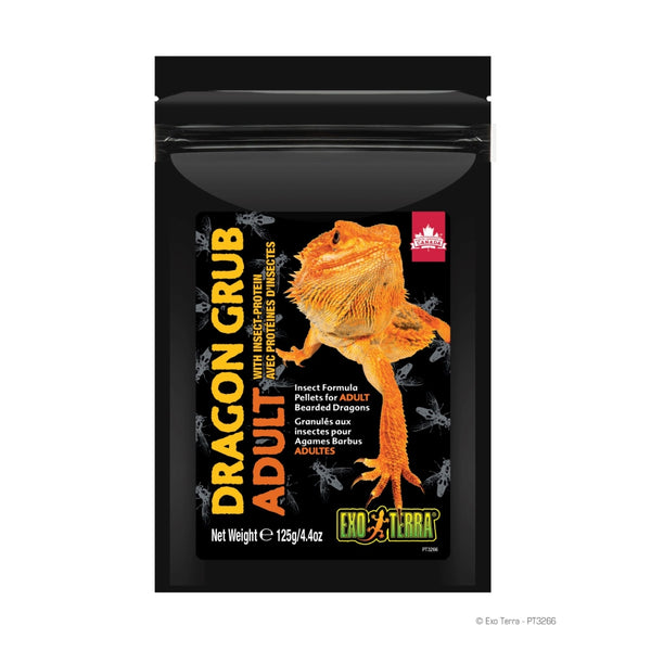 Exo Terra Dragon Grub Insect Formula Pellets for Adult Bearded Dragons