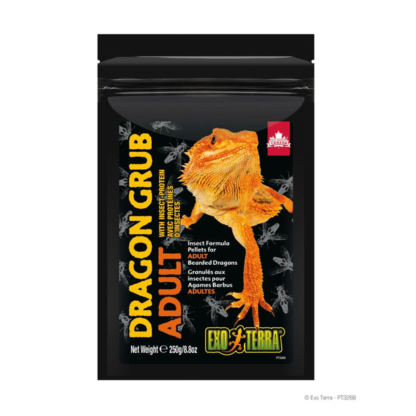 Exo Terra Dragon Grub Insect Formula Pellets for Adult Bearded Dragons