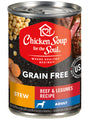 Chicken Soup for the Soul Beef & Legumes Stew Grain-Free Canned Dog Food