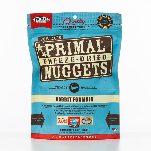 Primal Raw Freeze-Dried Nuggets Rabbit Formula Cat Food