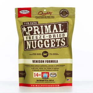 Primal Raw Freeze-Dried Nuggets Venison Formula Cat Food