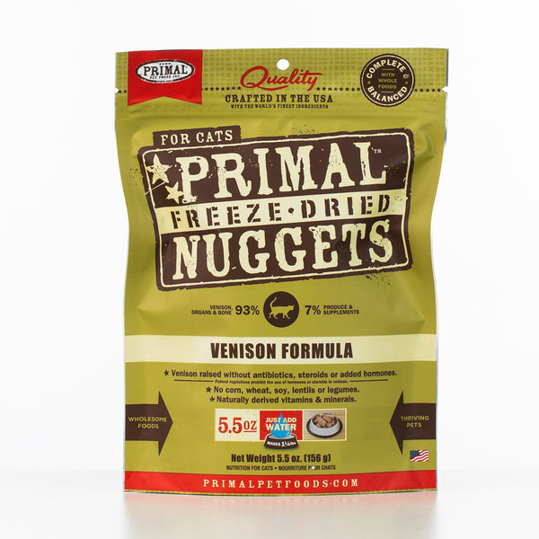 Primal Raw Nuggets lyophilisés formule Venaison nourriture pour chat
