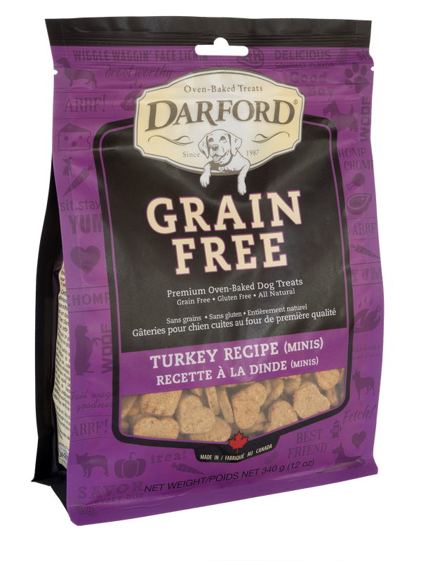 Darford Baked Turkey Recipe with Mixed Vegetables Grain-Free Mini Dog Treats