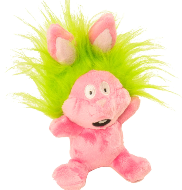 GoDog Silent Squeak Crazy Hair Lapin Jouet pour chien