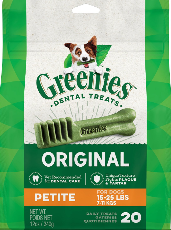 Greenies Original Petite Dental Dog Treats, 12-oz, 20-count