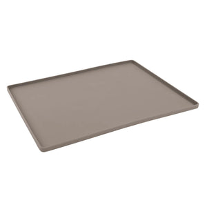 Messy Mutts Tapis de Bol antidérapant en silicone avec bord surélevé Gris froid