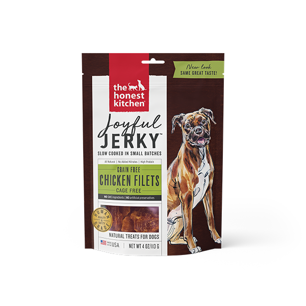 The Honest Kitchen Joyful Jerky Filets Chicken Dog Treats, 4-oz
