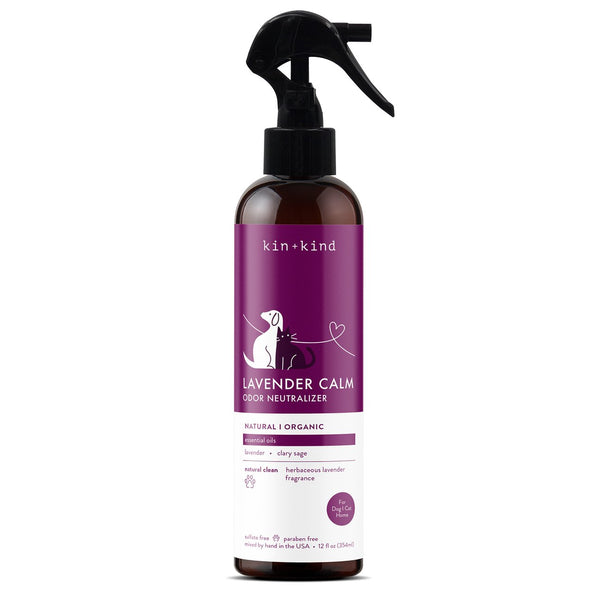kin+kind Lavender Calm Dog Odor Neutralizer Spray, 12-oz