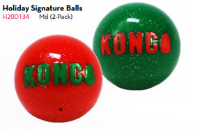 KONG Holiday Signature Ball Dog Toy