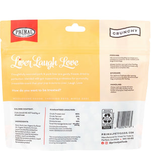 Primal Liver, Laugh, Love Simply Pork Freeze-Dried Dog Treats