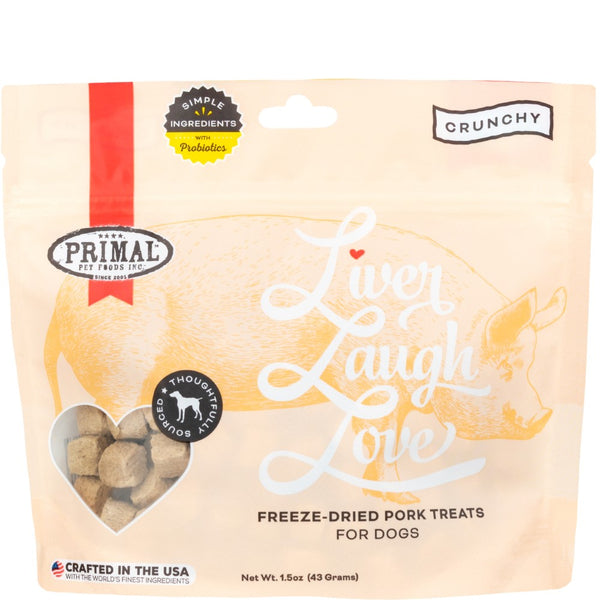 Primal Liver, Laugh, Love Simply Pork Freeze-Dried Dog Treats