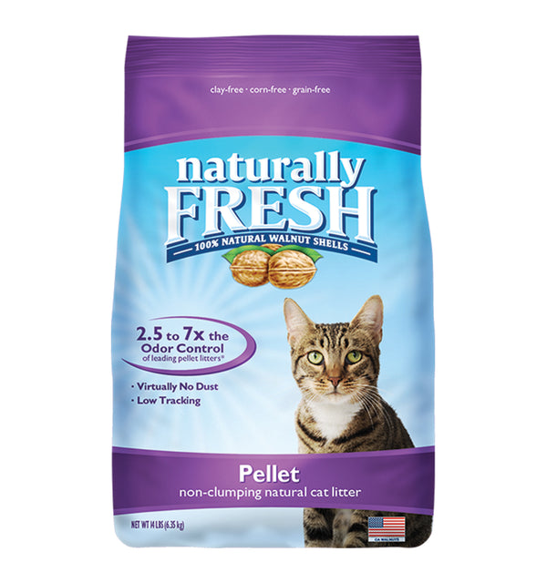 Litière pour chat en granulés à base de noix, naturellement fraîche, 14 lb