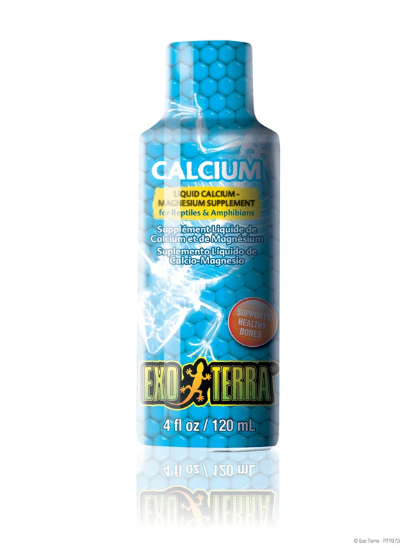 Exo Terra Calcium Liquid Reptile & Amphibian Supplement, 4-fl-oz