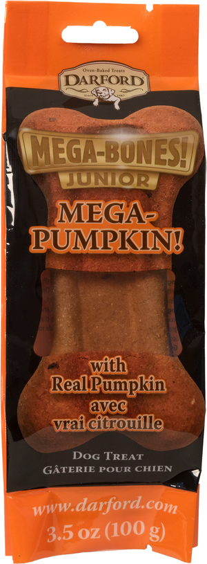 Darford Mega Pumpkin Junior Bone Dog Treat, 3.5-oz