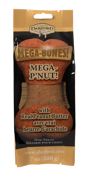 Darford Mega P'Nut Flavor Bone Dog Treat, 7-oz