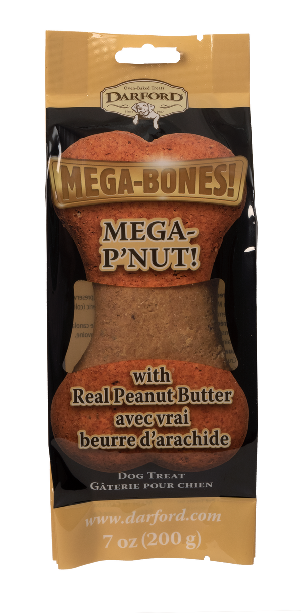 Darford Mega P'Nut Flavor Bone Dog Treat, 7-oz
