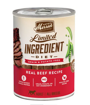 Merrick Grain-Free Limited Ingredient Diet Beef Recipe Canned Dog Food