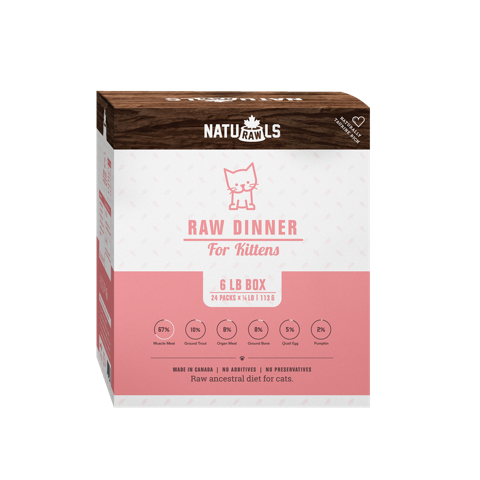 Naturawls Dîner Cru pour Chatons, 133-g, boîte de 24.