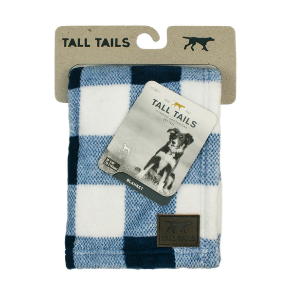 Tall Tails Couverture pour chien à carreaux de chasseur, marine, 30x40