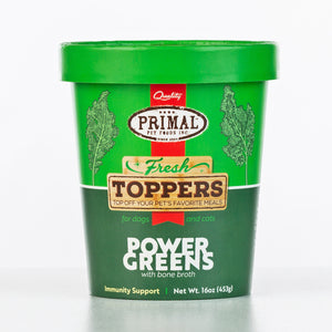 Primal Fresh Toppers Power Greens, Frozen Dog & Cat Food Topper