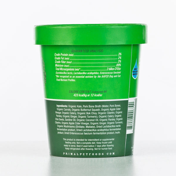 Primal Fresh Toppers Power Greens, Frozen Dog & Cat Food Topper
