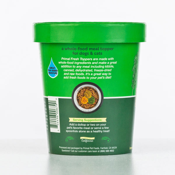 Primal Fresh Toppers Power Greens, Frozen Dog & Cat Food Topper