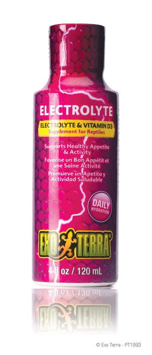 Exo Terra Electrolyte & Vitamin D3 Reptile Supplement, 4-fl-oz
