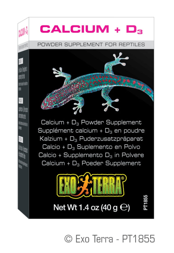 Exo Terra Calcium + Vitamin D3 Powder Reptile Supplement