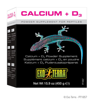 Exo Terra Calcium + Vitamin D3 Powder Reptile Supplement