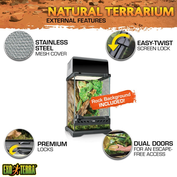 Exo Terra Natural Terrarium Advanced Reptile Habitat, Nano