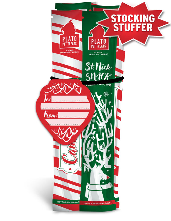 Plato Holiday Thinkers St. Nick Snack Turkey Dog Treats
