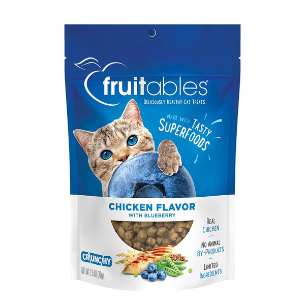 Fruitables Chicken Flavor with Blueberry Crunchy Cat Treats
