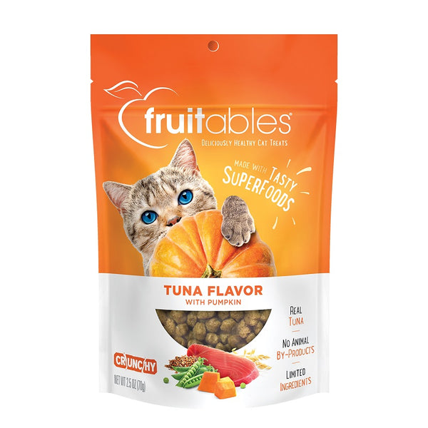 Fruitables Tuna Flavor with Pumpkin Crunchy Cat Treats