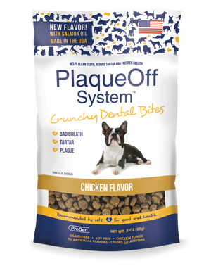 ProDen PlaqueOff System Crunchy Dental Bites Chicken Dog Treats